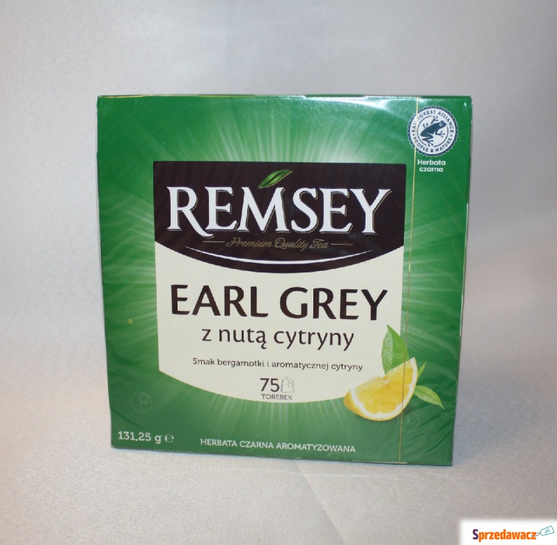 Herbata Remsey earl grey z nutą cytryny 75 torebek - Herbata, Yerba Mate - Stare Miasto