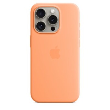 Etui Apple Silicone Case na iPhone 15 Pro MagSafe pomarańczowy sorbet