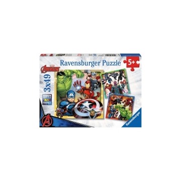  Puzzle dla dzieci 3x49 el. Marvel Avengers Ravensburger