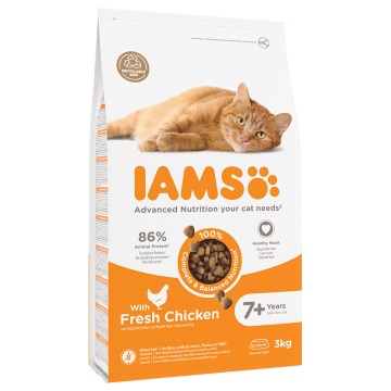 IAMS Advanced Nutrition Senior Cat z kurczakiem - 2 x 3 kg
