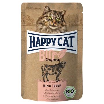 Happy Cat Bio w saszetkach, 24 x 85 g - Biowołowina