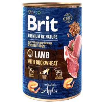 Brit Premium by Nature, 6 x 400 g - Jagnięcina z gryką