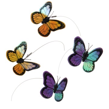 Funny Butterfly, zabawka dla kota - Zapasowe motylki, 4 szt.