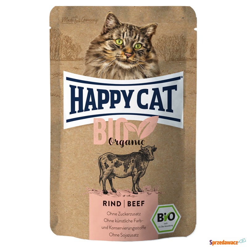 Happy Cat Bio w saszetkach, 24 x 85 g - Biowołowina - Karmy dla kotów - Stalowa Wola
