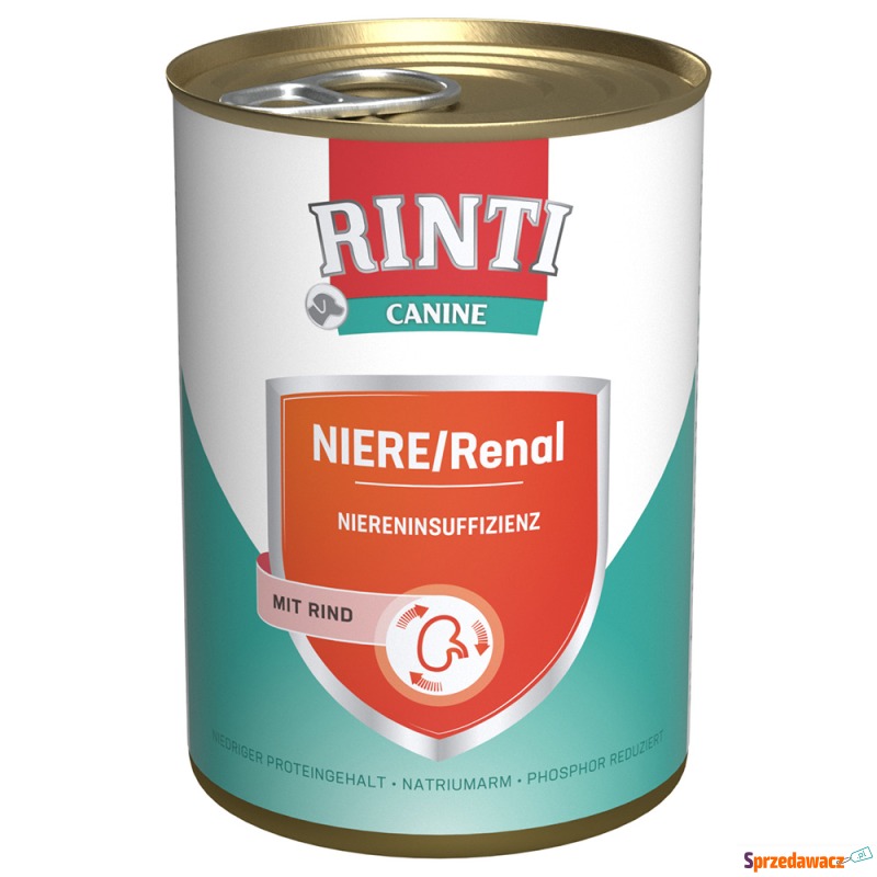 RINTI Canine Niere/Renal z wołowiną - 24 x 400... - Karmy dla psów - Toruń