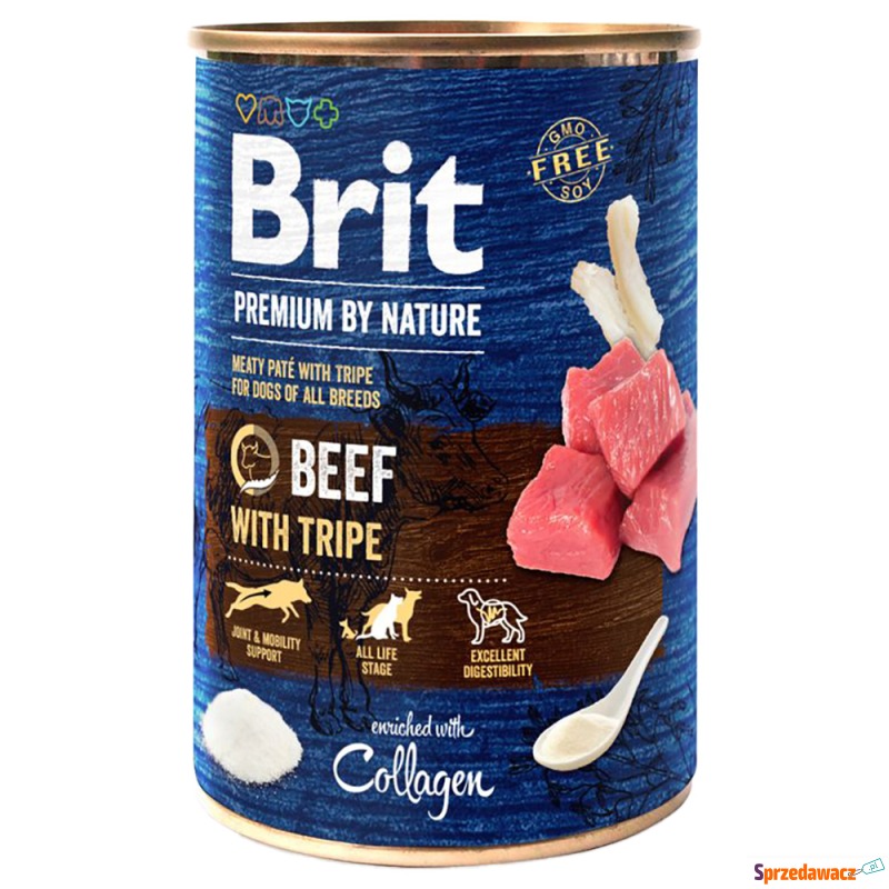 Brit Premium by Nature, 6 x 400 g - Wołowina ze... - Karmy dla psów - Inowrocław
