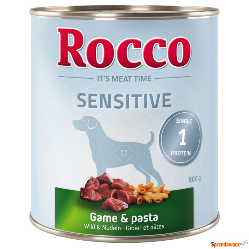Rocco Sensitive, 6 x 800 g - Dziczyzna z makaronem - Karmy dla psów - Głogów