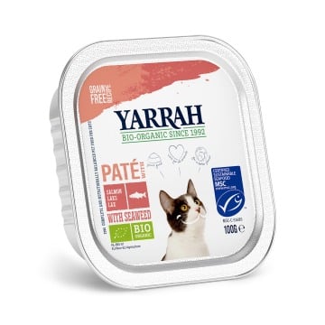 Korzystny pakiet Yarrah Bio Pâté, 12 x 100 g - Łosoś z bioalgami morskimi