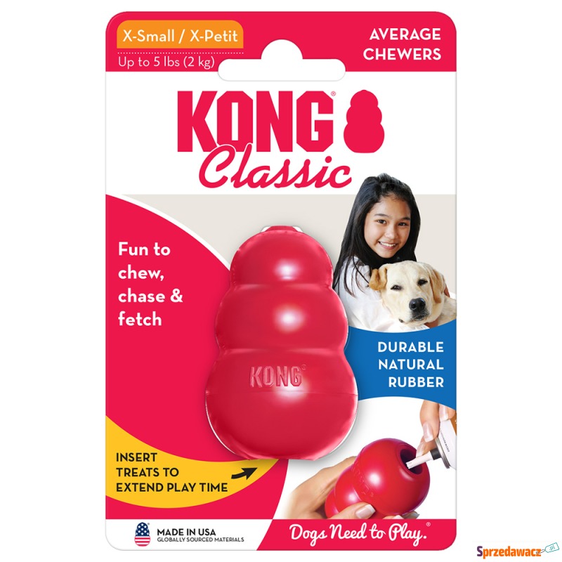 KONG Classic - XS, 5,7 cm - Zabawki dla psów - Rzeszów