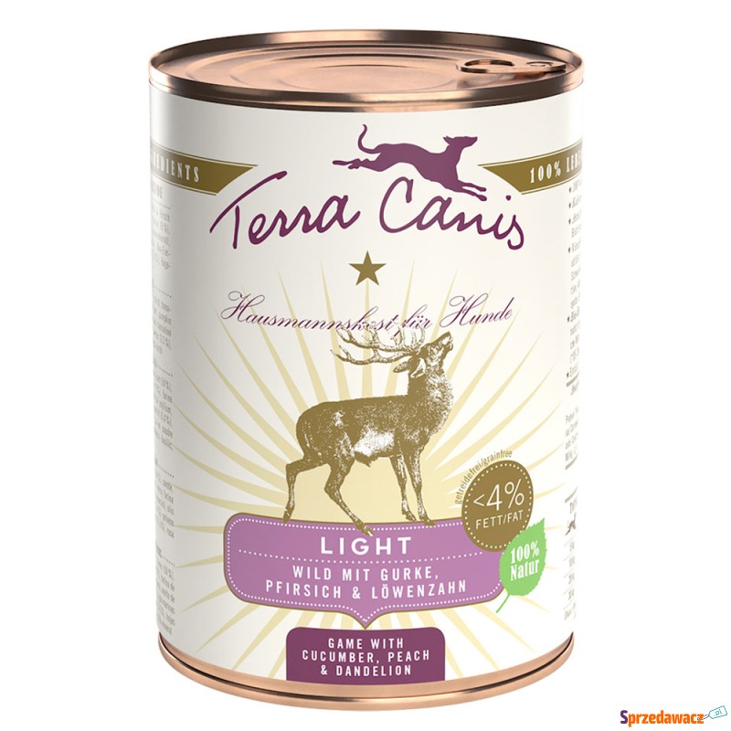 Terra Canis Light, 6 x 400 g - Dziczyzna z og... - Karmy dla psów - Grójec