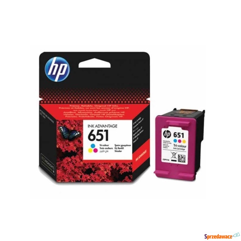 Oryginalny tusz HP 651 kolor (C2P11AE) - Tusze, tonery - Zgierz