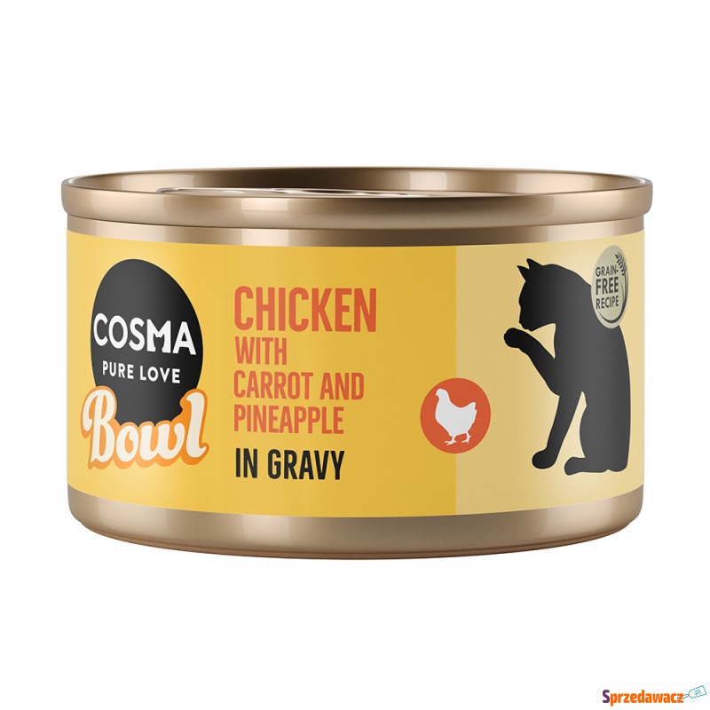 Cosma Bowl, 6 x 80 g - Pierś z kurczaka - Karmy dla kotów - Rzeszów