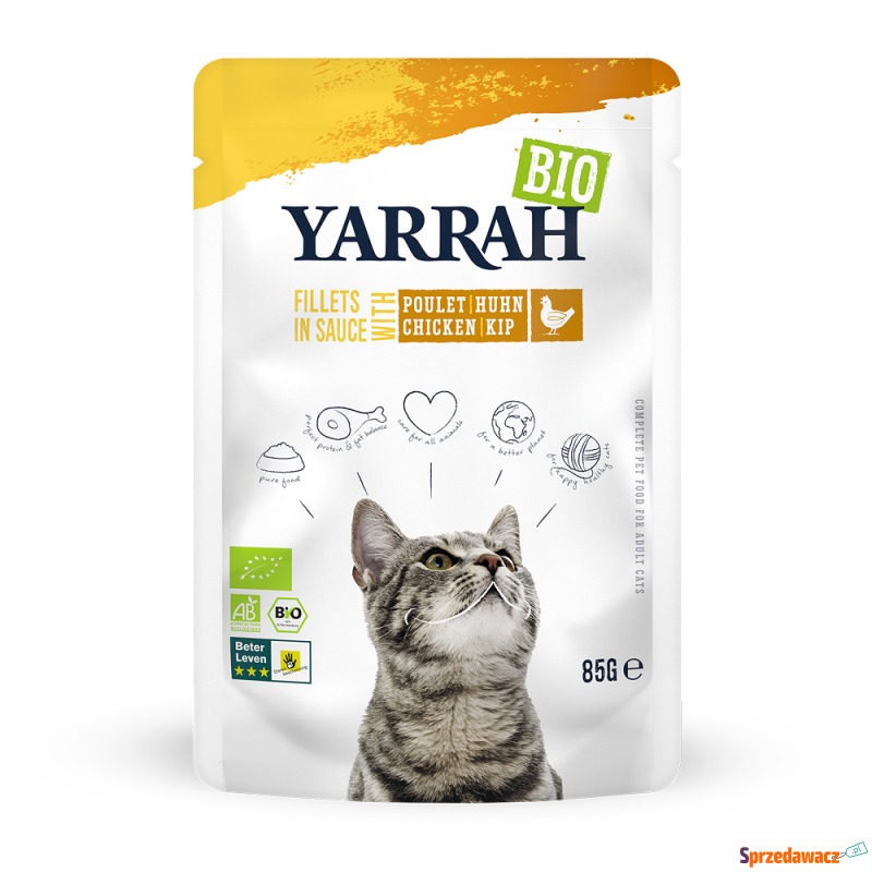 Yarrah Bio, Filety w sosie, 14 x 85 g - Biokurczak - Karmy dla kotów - Radom