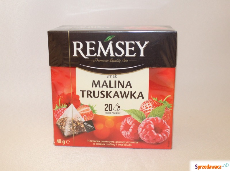 Herbata Remsey owocowa malina truskawka 20 torebek - Herbata, Yerba Mate - Stare Miasto