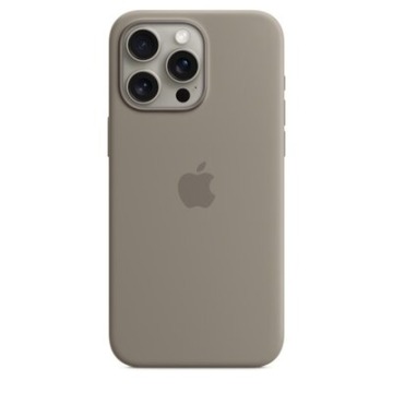 Etui Apple Silicone Case na iPhone 15 Pro Max MagSafe popielaty brąz