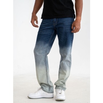Spodnie Jeansowe Męskie Niebieskie / Białe Royal Blue Gradient