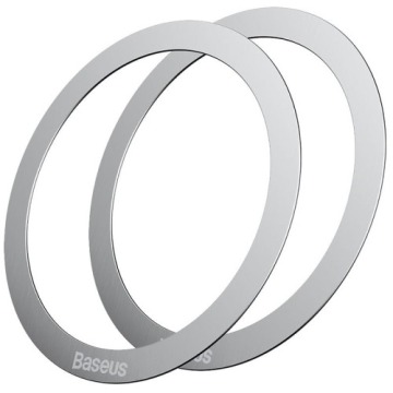 Pierścień magnetyczny Baseus Halo Series dla etui bez MagSafe, 2 sztuki, srebrny