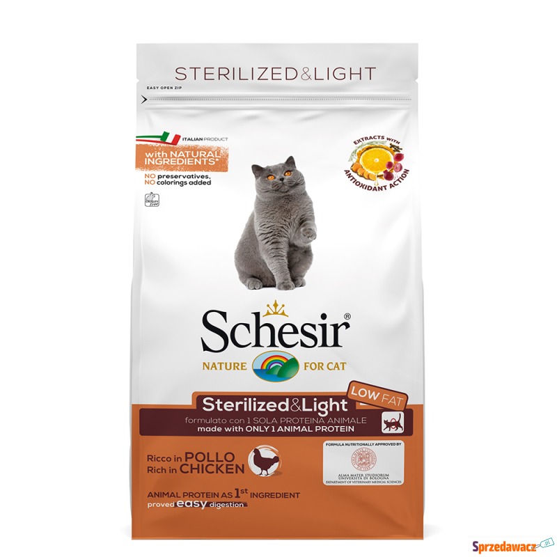 Schesir Sterilized & Light, kurczak - 2 x 1,5... - Karmy dla kotów - Radom