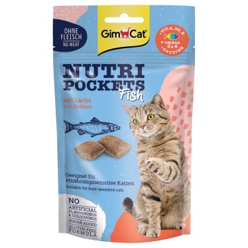 GimCat Nutri Pockets Fish - Z łososiem, 6 x 60 g
