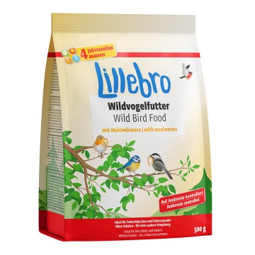 Lillebro, pokarm dla dzikich ptaków, z mącznikiem - 3 x 500 g