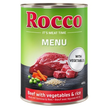 Megapakiet Rocco Menu, 24 x 400 g - Wołowina z warzywami i ryżem