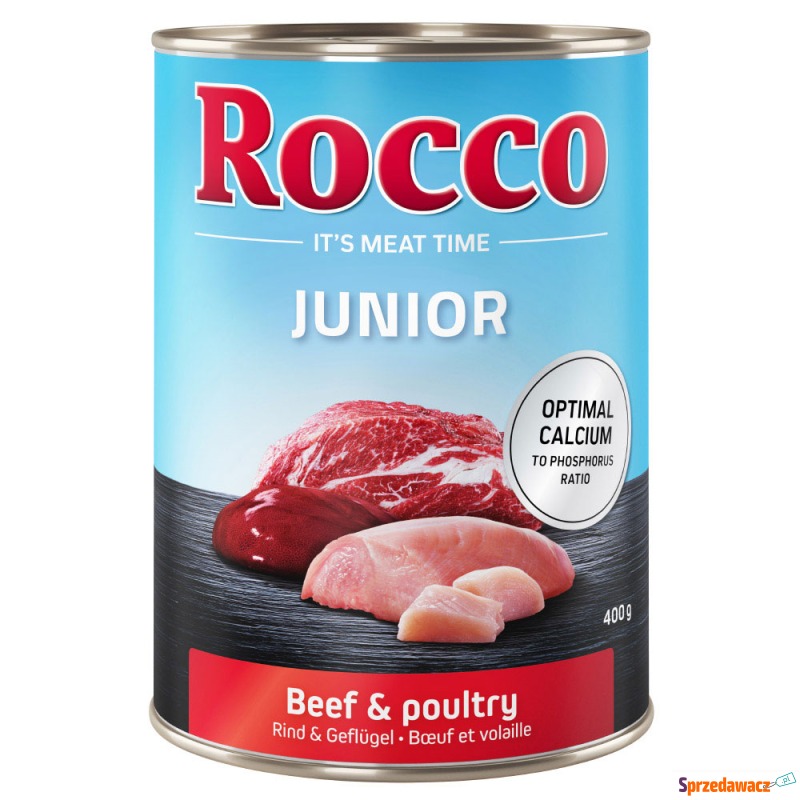 Korzystny pakiet Rocco Junior, 12 x 400 g - Drób... - Karmy dla psów - Bytom