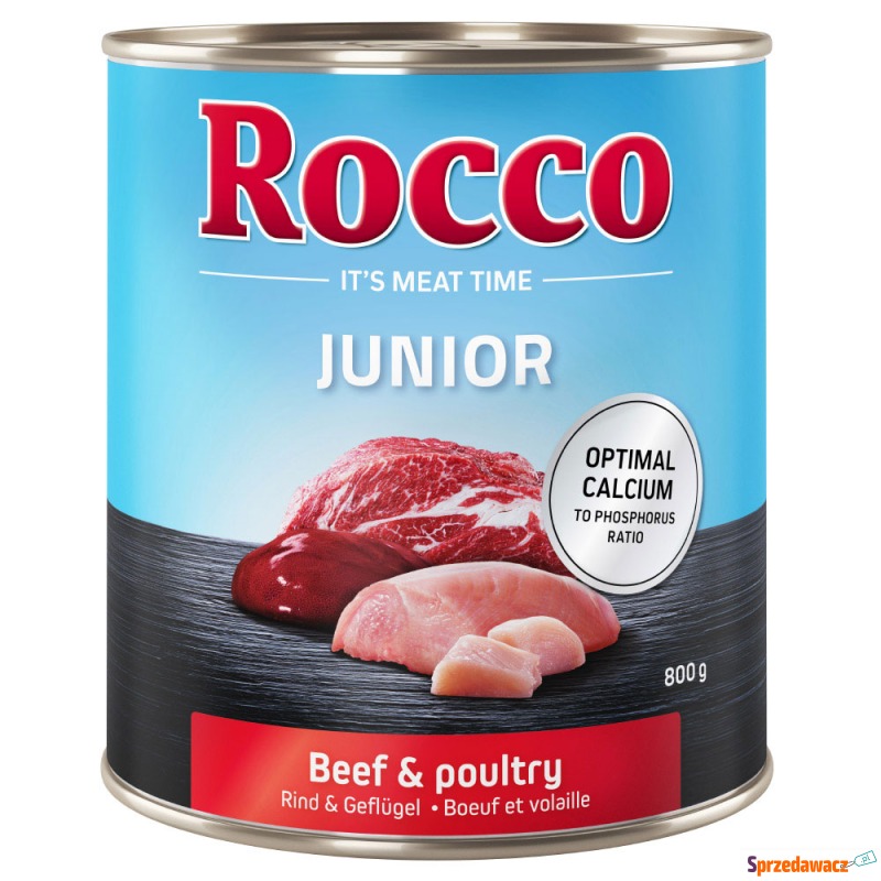 Korzystny pakiet Rocco Junior, 12 x 800 g - Drób... - Karmy dla psów - Bielsko-Biała