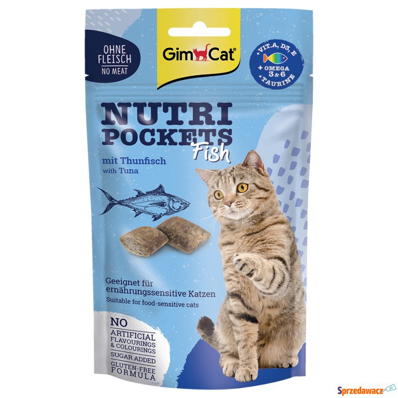 GimCat Nutri Pockets Fish - Z tuńczykiem, 6 x... - Przysmaki dla kotów - Zamość