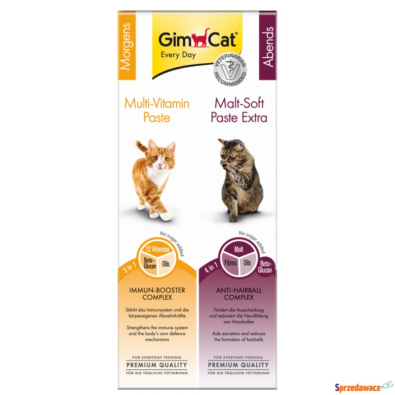 GimCat zestaw past dla kota: Multi + Malt - 2... - Przysmaki dla kotów - Częstochowa