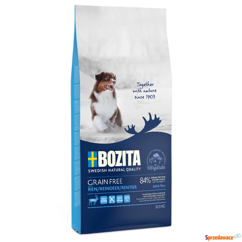 Bozita Grain Free, renifer - 2 x 12,5 kg - Karmy dla psów - Kalisz