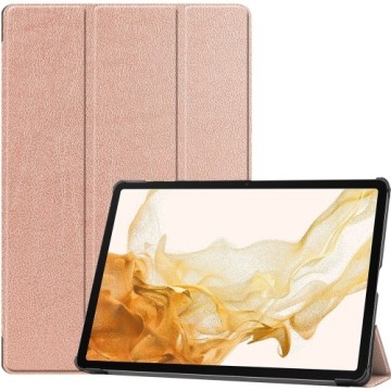 Etui Bizon Case Tab Croc do Galaxy Tab S8 Plus / S7 Plus, różowozłote