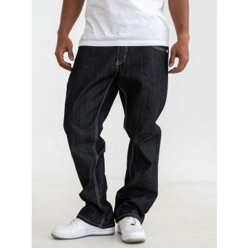 Spodnie Jeansowe Męskie Czarne / Białe Royal Blue Cross Pocket