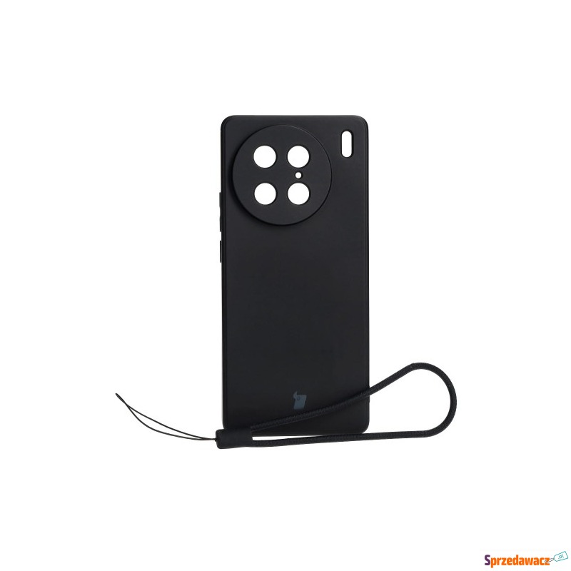 Etui Bizon Case Silicone Sq do VIVO X90 Pro, czarne - Etui na telefon - Głogów