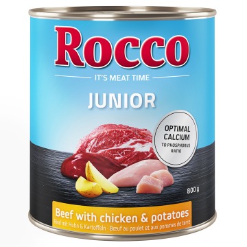 Rocco Junior, 6 x 800 g - Wołowina i kurczak z ziemniakami