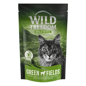 Wild Freedom Snack - Wild Bites, bez zbóż, 80 g - Green Fields - kurczak i jagnięcina