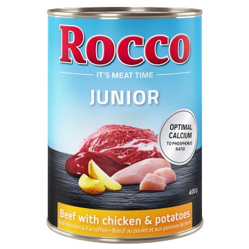 Rocco Junior, 6 x 400 g - Wołowina i kurczak z ziemniakami