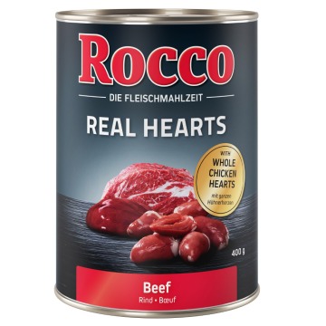 Rocco, 1 x  400 g - Real Hearts: Wołowina z całymi sercami kurczaka