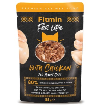 Korzystny pakiet Fitmin Cat For Life Adult, 56 x 85 g - Kurczak