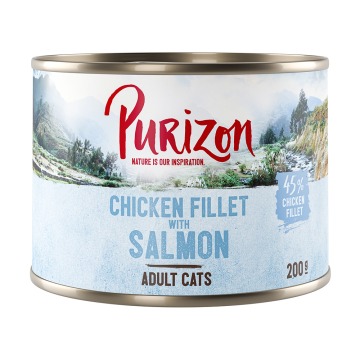 Purizon Adult, 24 x 200 g, bez zbóż - Filet z kurczaka z łososiem 24 x 200g