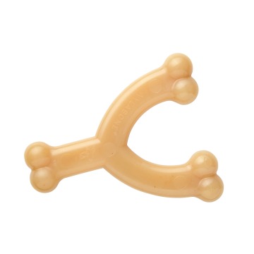 Nylabone Wishbone, zabawka do żucia o smaku kurczaka - Rozmiar M: dł. 15 x szer. 12 x wys. 2,5 cm