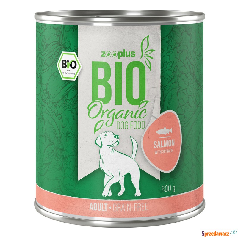 zooplus Bio, łosoś ze szpinakiem - 6 x 800 g - Karmy dla psów - Włocławek