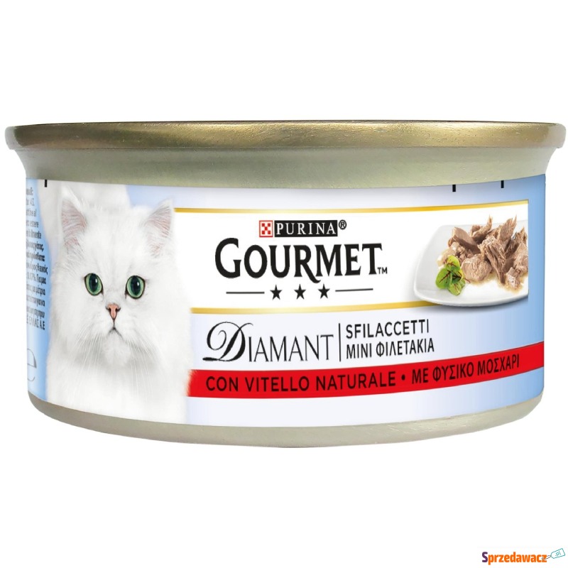 Gourmet Diamant, w sosie, 48 x 85 g - Filety z... - Karmy dla kotów - Gdańsk