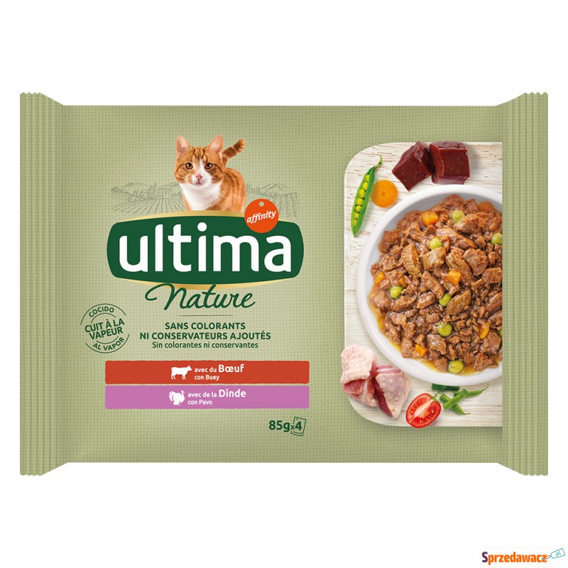 Ultima Cat Nature, 4 x 85 g - Wołowina i indyk - Karmy dla kotów - Gorzów Wielkopolski