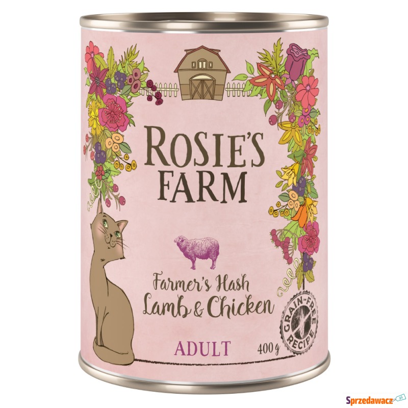 Rosie's Farm Adult, 6 x 400 g - Jagnięcina i kurczak - Karmy dla kotów - Radom