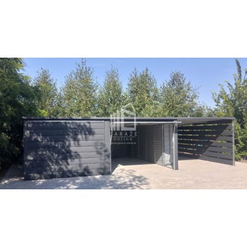 Garaż Blaszany 6m x 6m - wiata 3m - spad tył -... - Garaże i wiaty - Opole - zdjęcie 3