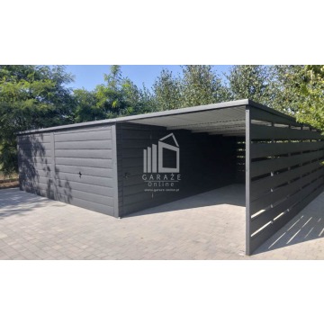 Garaż Blaszany 6m x 6m - wiata 3m - spad tył -... - Garaże i wiaty - Opole - zdjęcie 4