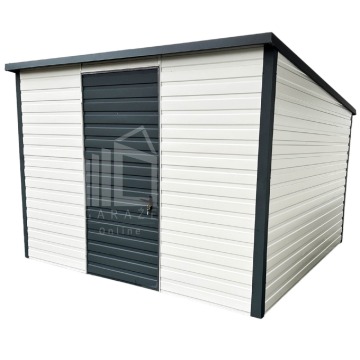Domek Ogrodowy - Schowek Garaż 4x3 - okno - drzwi Rynny Biały Antracyt ID439