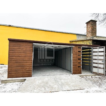 Garaż Blaszany 5x6 + wiata 2x6 Brama uchylna... - Garaże i wiaty - Leszno - zdjęcie 4