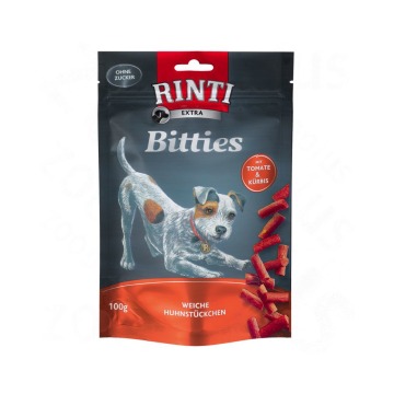 Pakiet RINTI Extra Bits, 5 x 100 g - Kurczak z pomidorami i dynią