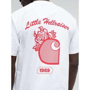 Koszulka Z Krótkim Rękawem Biała / Czerwona Carhartt WIP Little Hellraiser